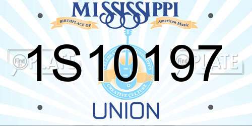 1S10197 Mississippi License Plate