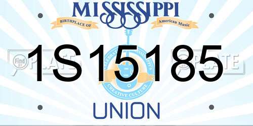 1S15185 Mississippi License Plate