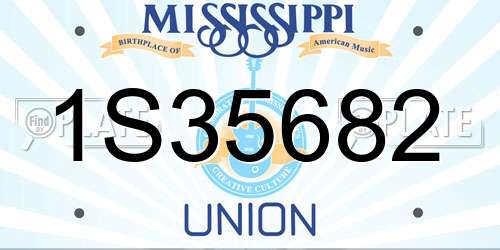1S35682 Mississippi License Plate