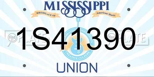 1S41390 Mississippi License Plate