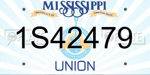 1S42479 Mississippi License Plate