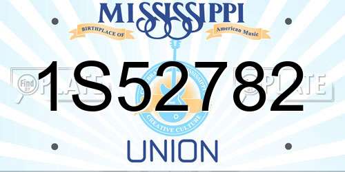 1S52782 Mississippi License Plate