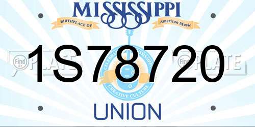 1S78720 Mississippi License Plate