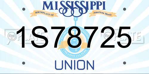 1S78725 Mississippi License Plate