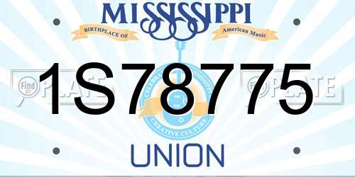 1S78775 Mississippi License Plate