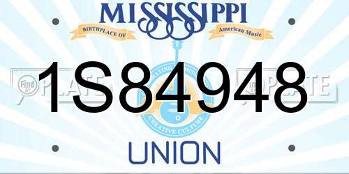 1S84948 Mississippi License Plate