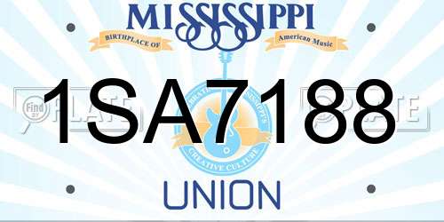 1SA7188 Mississippi License Plate
