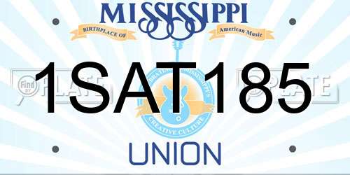 1SAT185 Mississippi License Plate
