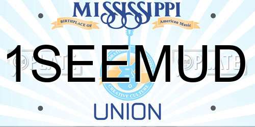 1SEEMUD Mississippi License Plate