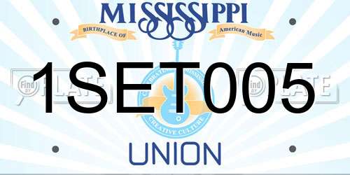 1SET005 Mississippi License Plate