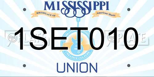 1SET010 Mississippi License Plate