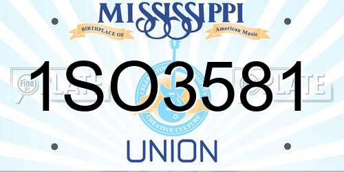 1SO3581 Mississippi License Plate