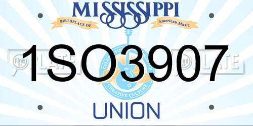 1SO3907 Mississippi License Plate