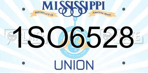 1SO6528 Mississippi License Plate