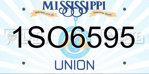 1SO6595 Mississippi License Plate
