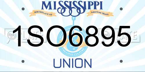 1SO6895 Mississippi License Plate