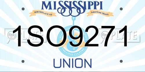 1SO9271 Mississippi License Plate
