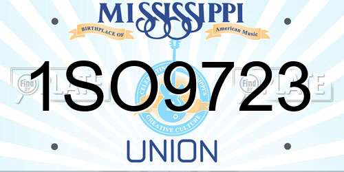 1SO9723 Mississippi License Plate