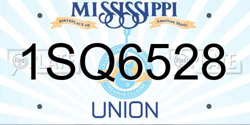 1SQ6528 Mississippi License Plate