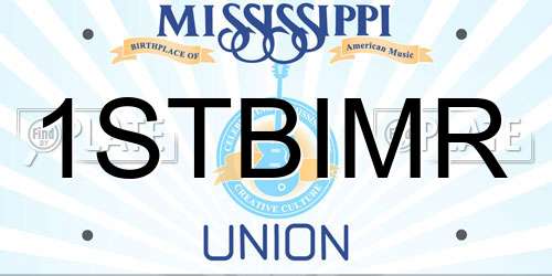 1STBIMR Mississippi License Plate