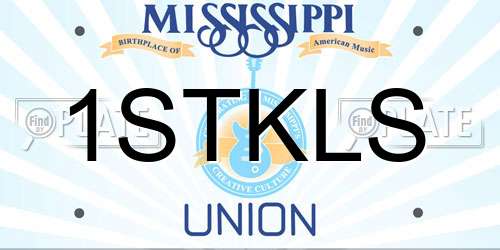 1STKLS Mississippi License Plate