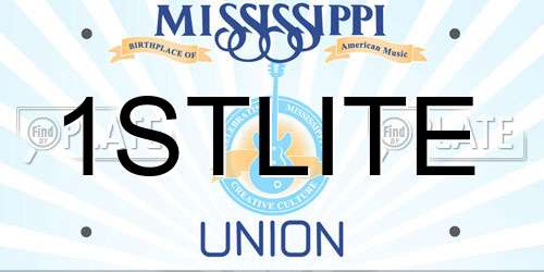 1STLITE Mississippi License Plate