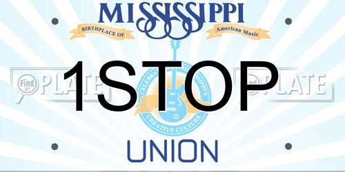 1STOP Mississippi License Plate