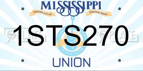 1STS270 Mississippi License Plate