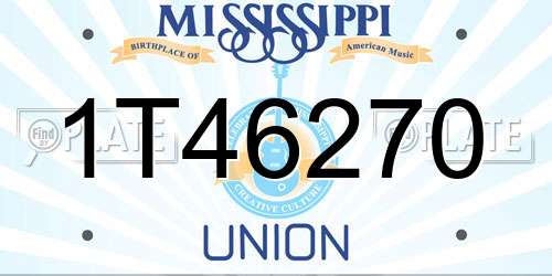 1T46270 Mississippi License Plate