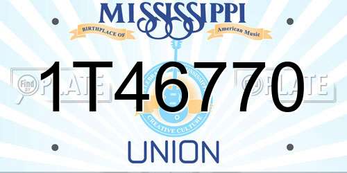 1T46770 Mississippi License Plate