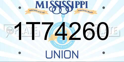 1T74260 Mississippi License Plate