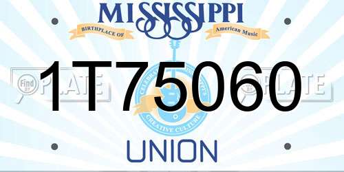 1T75060 Mississippi License Plate