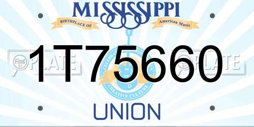 1T75660 Mississippi License Plate