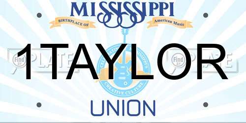 1TAYLOR Mississippi License Plate