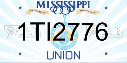 1TI2776 Mississippi License Plate