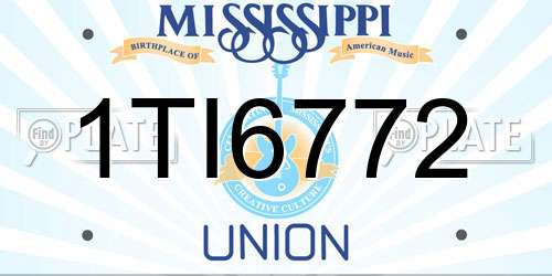 1TI6772 Mississippi License Plate