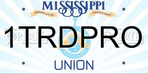 1TRDPRO Mississippi License Plate