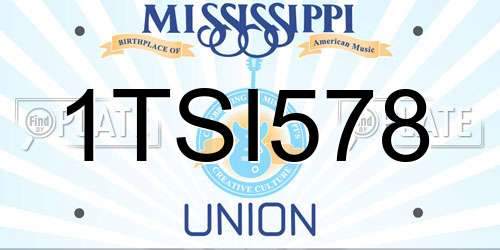 1TSI578 Mississippi License Plate