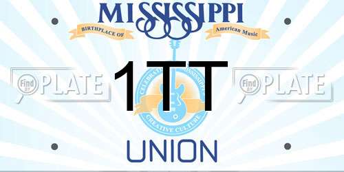 1TT Mississippi License Plate