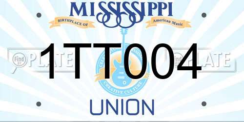 1TT004 Mississippi License Plate