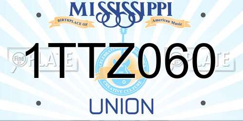 1TTZ060 Mississippi License Plate