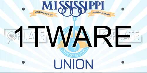 1TWARE Mississippi License Plate