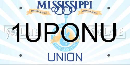 1UPONU Mississippi License Plate