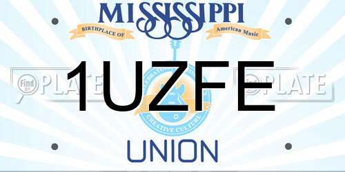 1UZFE Mississippi License Plate