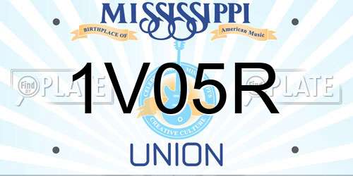 1V05R Mississippi License Plate