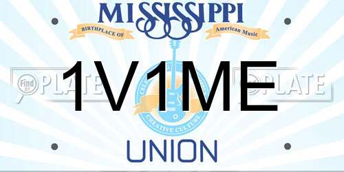 1V1ME Mississippi License Plate
