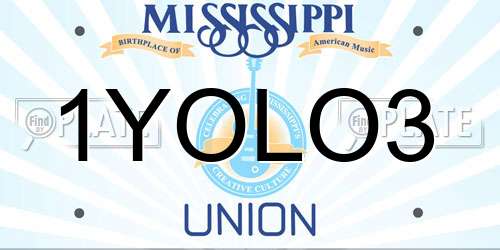 1YOLO3 Mississippi License Plate