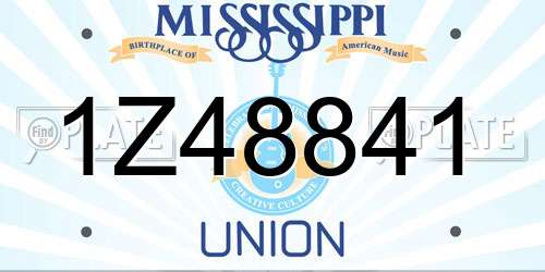1Z48841 Mississippi License Plate