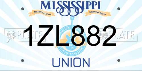 1ZL882 Mississippi License Plate
