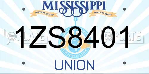 1ZS8401 Mississippi License Plate